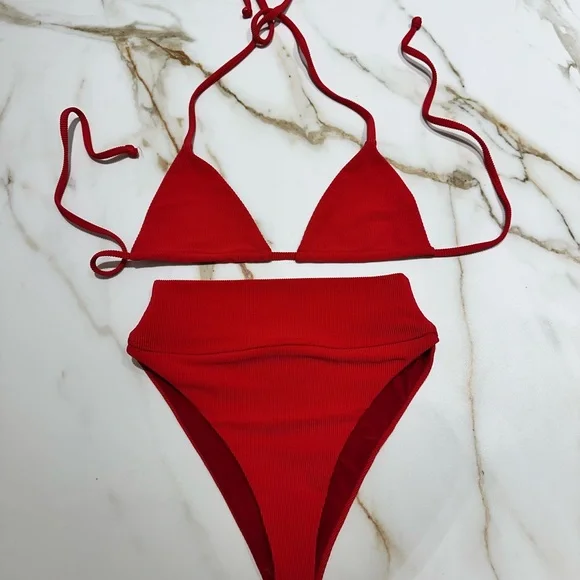 Beach Riot Red Bikini Set - Picture 9 of 9
